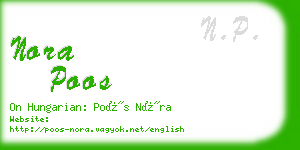 nora poos business card